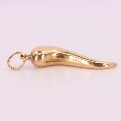 Vintage 9ct Hallmarked Gold Horn Of Plenty Pendant Lucky Talisman Charm