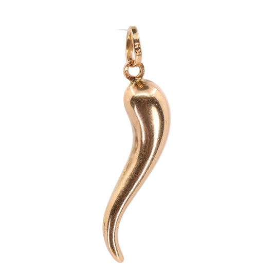 Vintage 9ct Hallmarked Gold Horn Of Plenty Pendant Lucky Talisman Charm