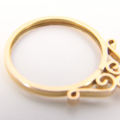 Vintage 9ct Gold Full Sovereign Holder Coin Frame Pendant Charm Gift