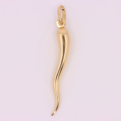 Vintage 9ct Hallmarked Gold Horn Of Plenty Lucky Talisman Pendant Charm Gift