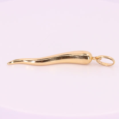 Vintage 9ct Hallmarked Gold Horn Of Plenty Lucky Talisman Pendant Charm Gift