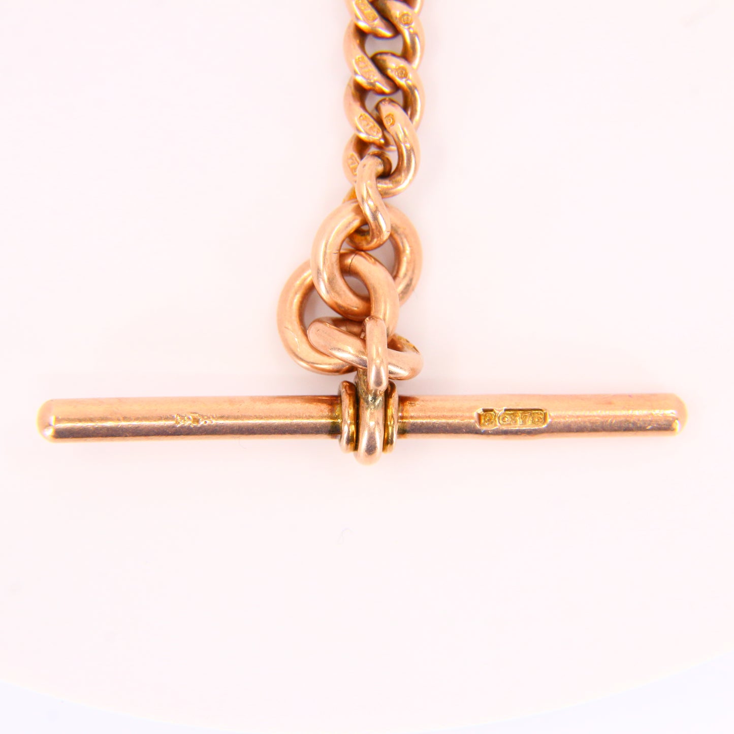 Antique 9ct Rose Gold Albert 3.15 inch T Bar Chain British Hallmarked Pendant Necklace Extender Craft Supplies