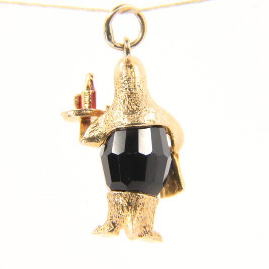 Vintage 9ct Hallmarked Gold Penguin Butler Charm Pendant Animal Themed Gift