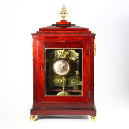 Richard Webster London Antique Regency Mahogany Bracket Clock Chime Repeat