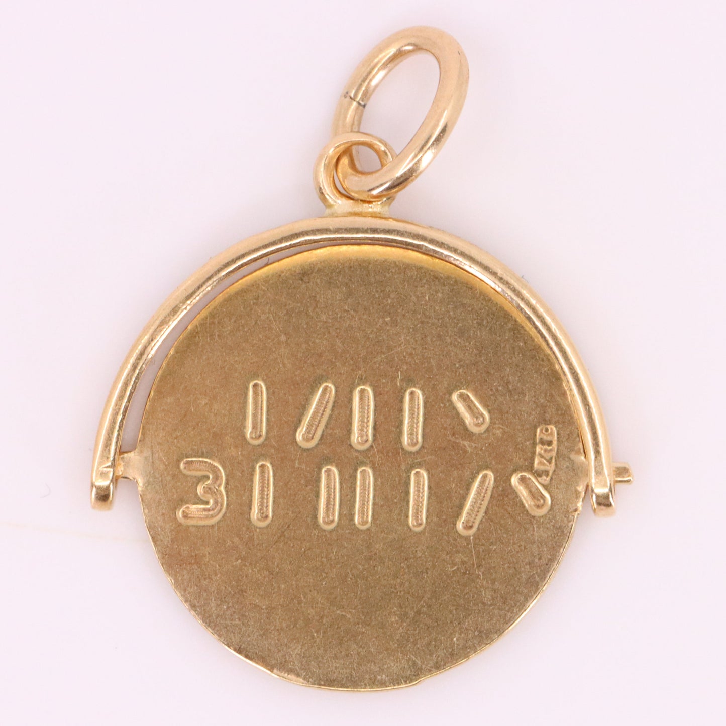 Vintage 9ct Hallmarked Jensen Happy Birthday Secret Message Spinner Charm Gift