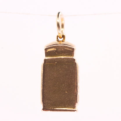 Vintage 9ct Hallmarked Gold Opening Telephone Box Charm British Travel Pendant
