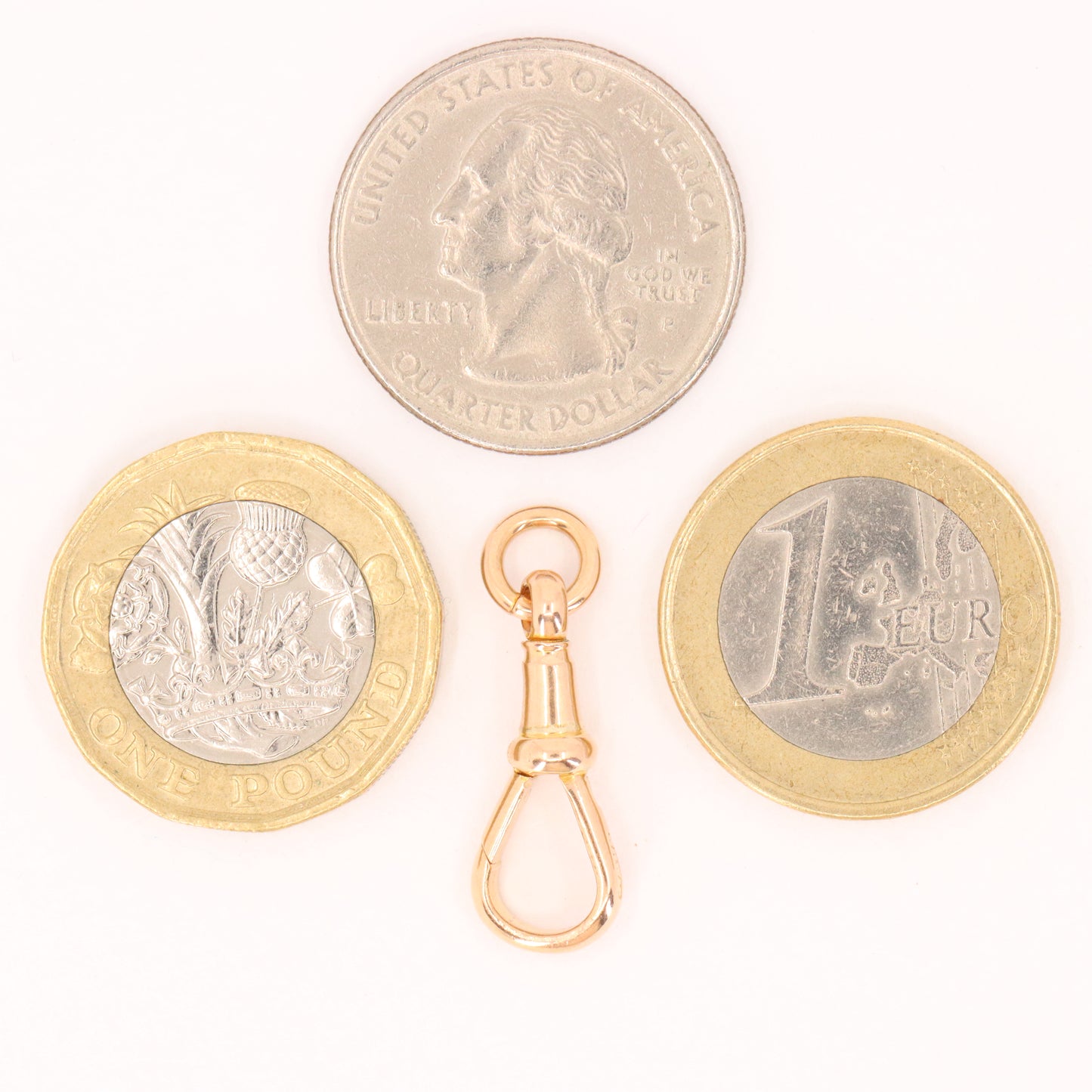 Antique 9ct Yellow Gold Albert Dog Clip Clasp Charm Holder Jewellery Finding