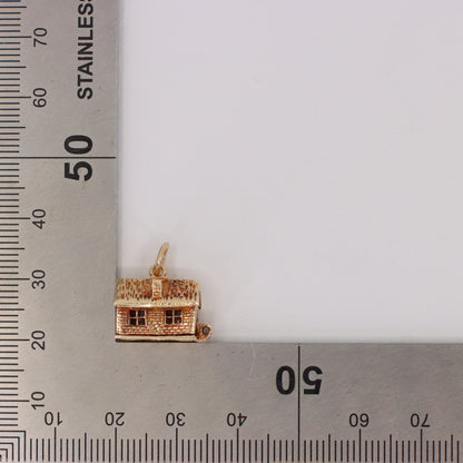 Vintage 9ct Hallmarked Gold Opening House Charm New Home Housewarming Pendant Gift