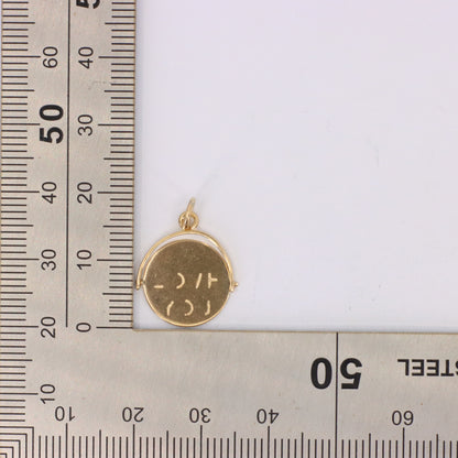 Vintage 9ct Hallmarked I Love You Secret Message Anniversary Spinner Charm Gift