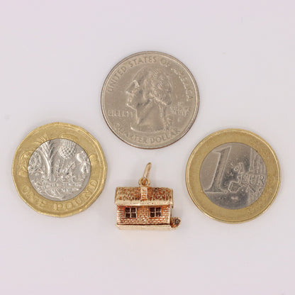 Vintage 9ct Hallmarked Gold Opening House Charm New Home Housewarming Pendant Gift
