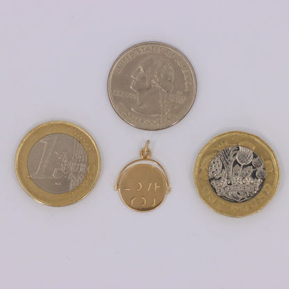 Vintage 9ct Hallmarked I Love You Secret Message Anniversary Spinner Charm Gift