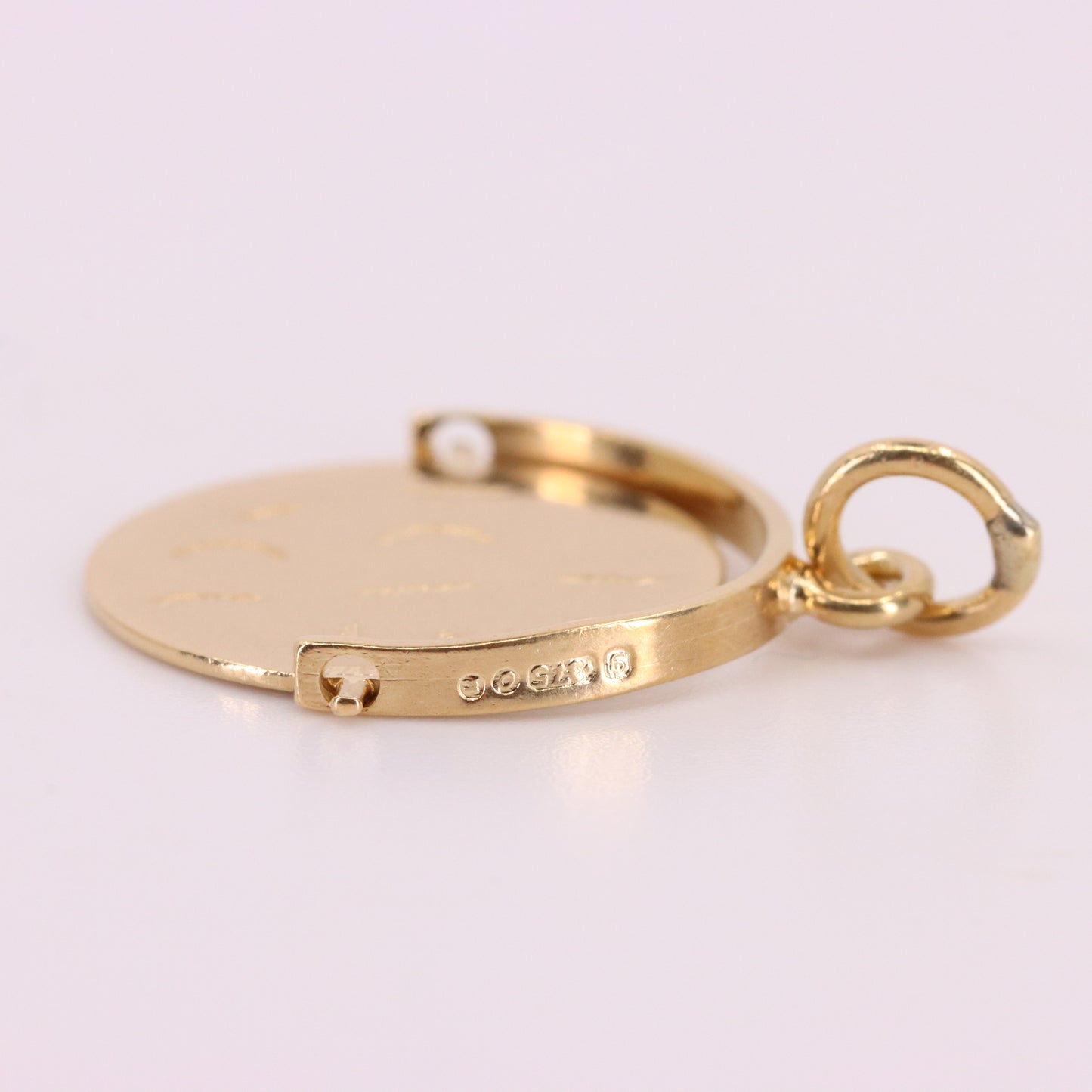 Vintage 9ct Hallmarked I Love You Secret Message Anniversary Spinner Charm Gift
