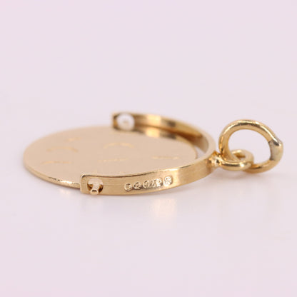 Vintage 9ct Hallmarked I Love You Secret Message Anniversary Spinner Charm Gift