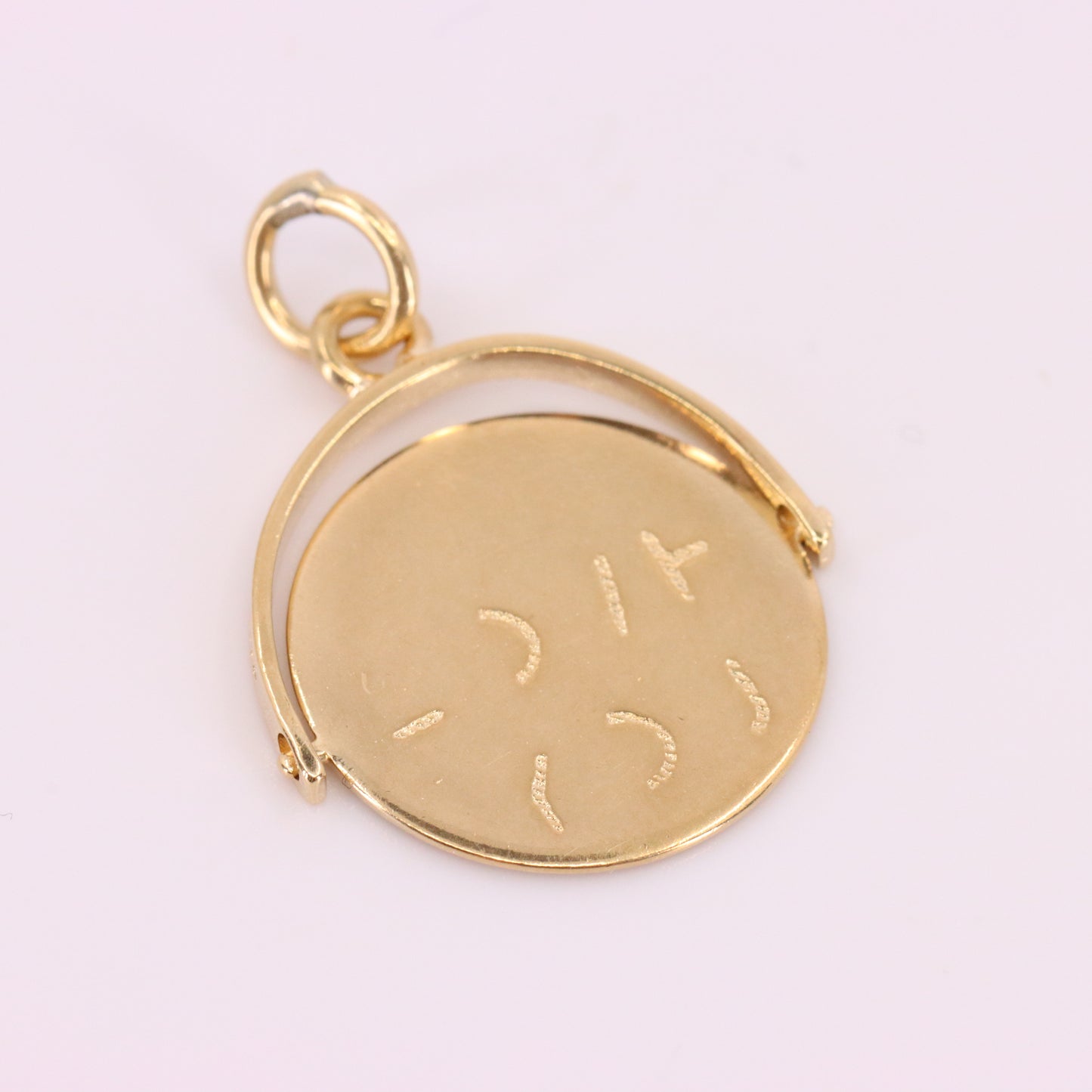 Vintage 9ct Hallmarked I Love You Secret Message Anniversary Spinner Charm Gift