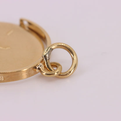 Vintage 9ct Hallmarked I Love You Secret Message Anniversary Spinner Charm Gift