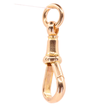Antique 9ct Yellow Gold Albert Dog Clip Clasp Charm Holder Jewellery Finding