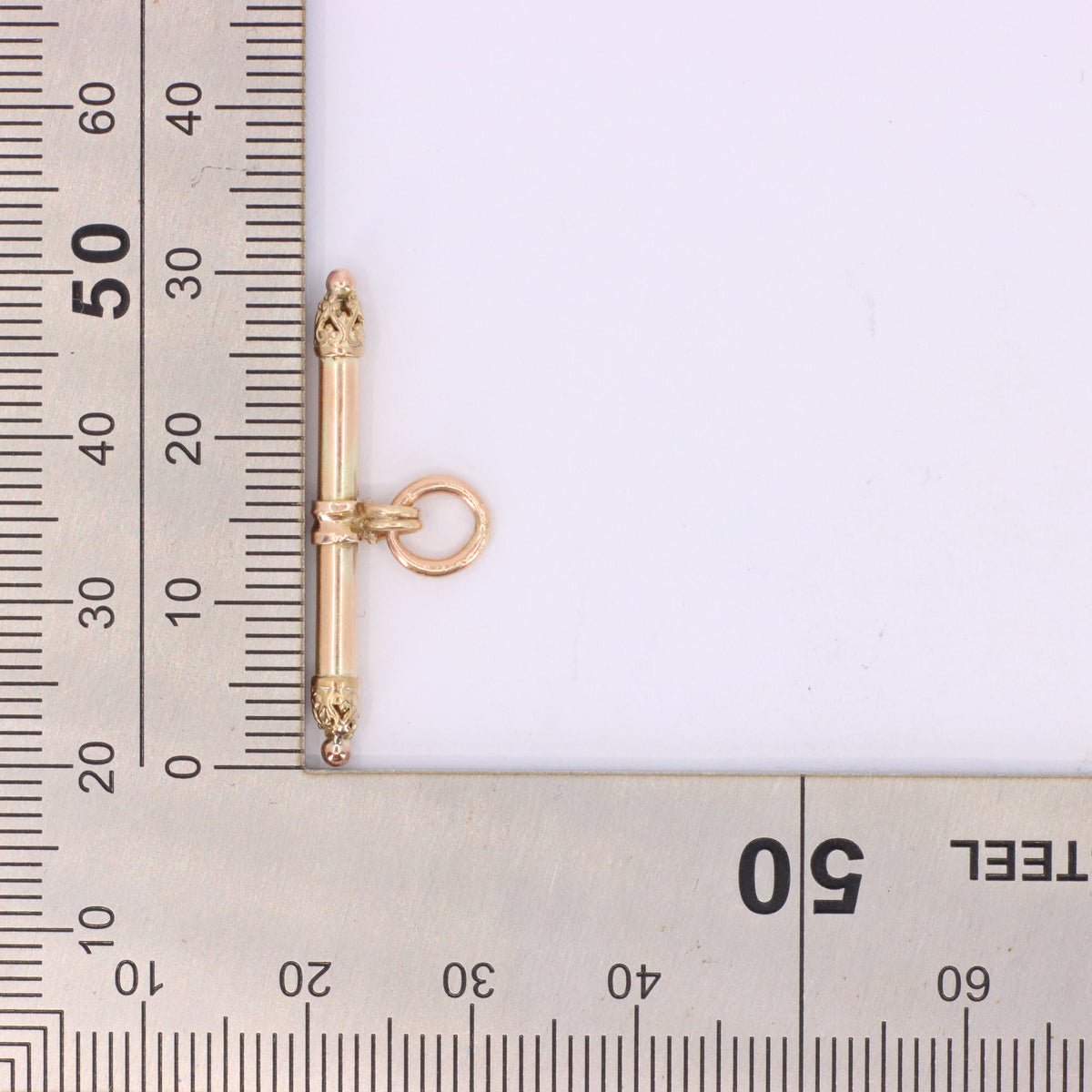 Antique 9ct Gold Albertina T Bar Pendant Charm Watch Chain Jewellery Finding