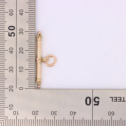 Antique 9ct Gold Albertina T Bar Pendant Charm Watch Chain Jewellery Finding