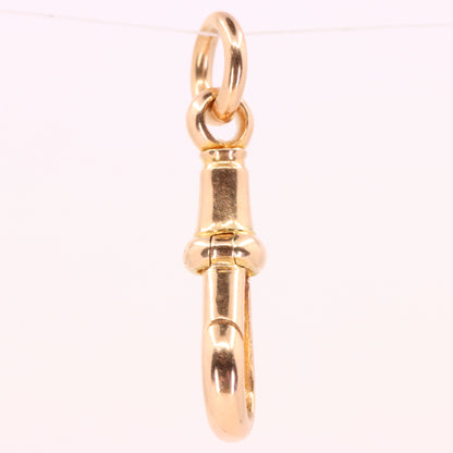 Antique 9ct Yellow Gold Albert Dog Clip Clasp Charm Holder Jewellery Finding