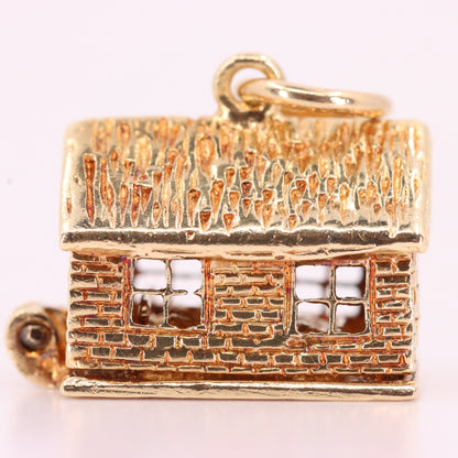 Vintage 9ct Hallmarked Gold Opening House Charm New Home Housewarming Pendant Gift