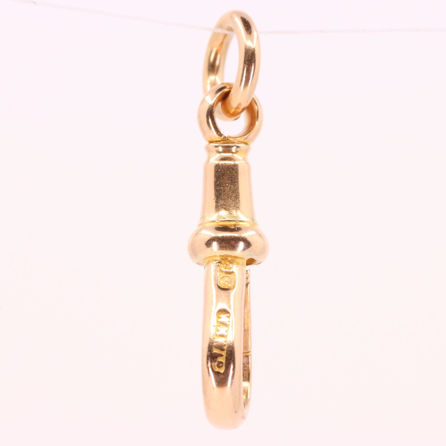 Antique 9ct Yellow Gold Albert Dog Clip Clasp Charm Holder Jewellery Finding