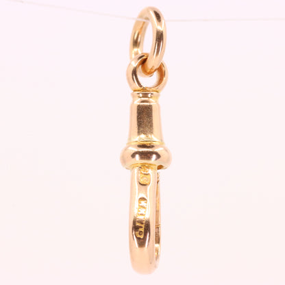 Antique 9ct Yellow Gold Albert Dog Clip Clasp Charm Holder Jewellery Finding