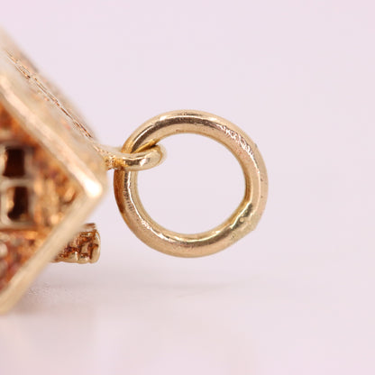 Vintage 9ct Hallmarked Gold Opening House Charm New Home Housewarming Pendant Gift