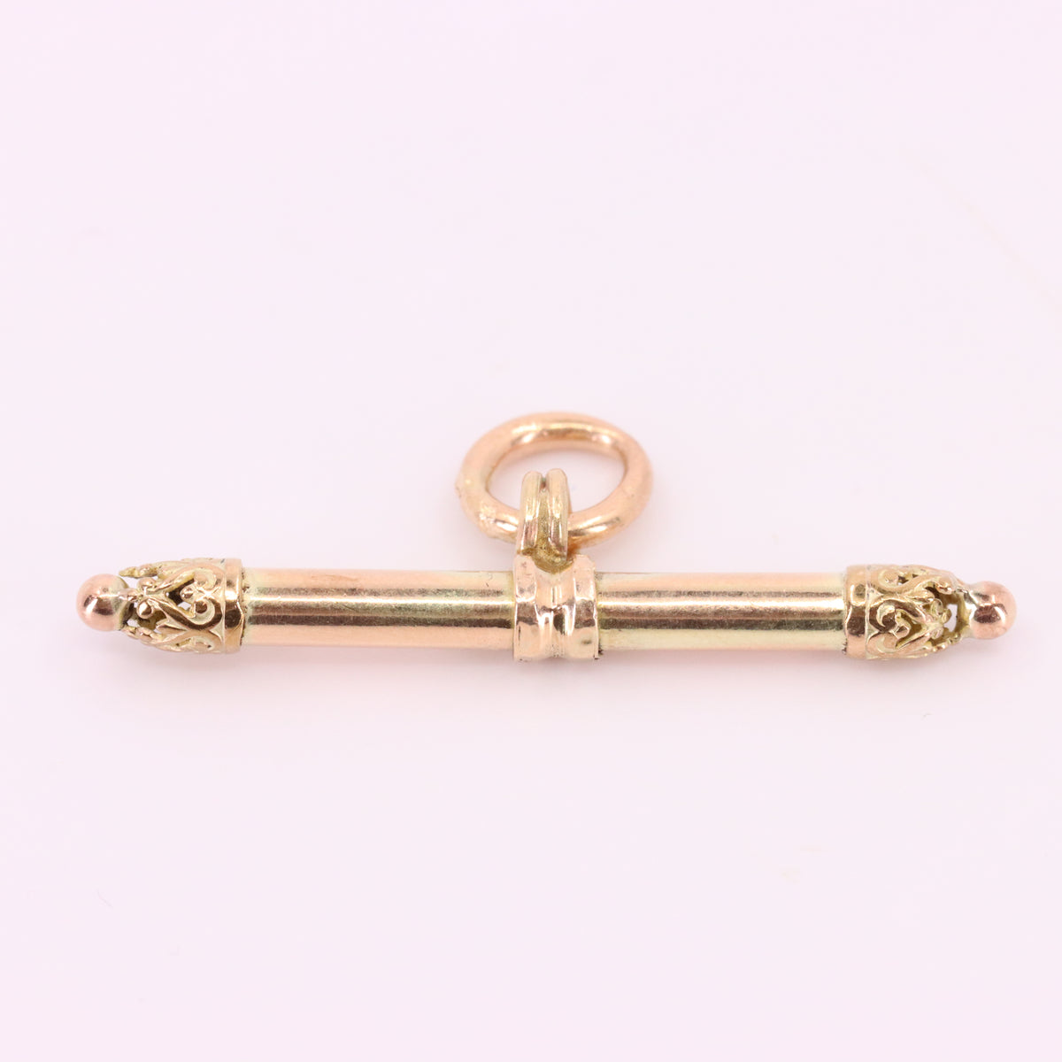 Antique 9ct Gold Albertina T Bar Pendant Charm Watch Chain Jewellery Finding