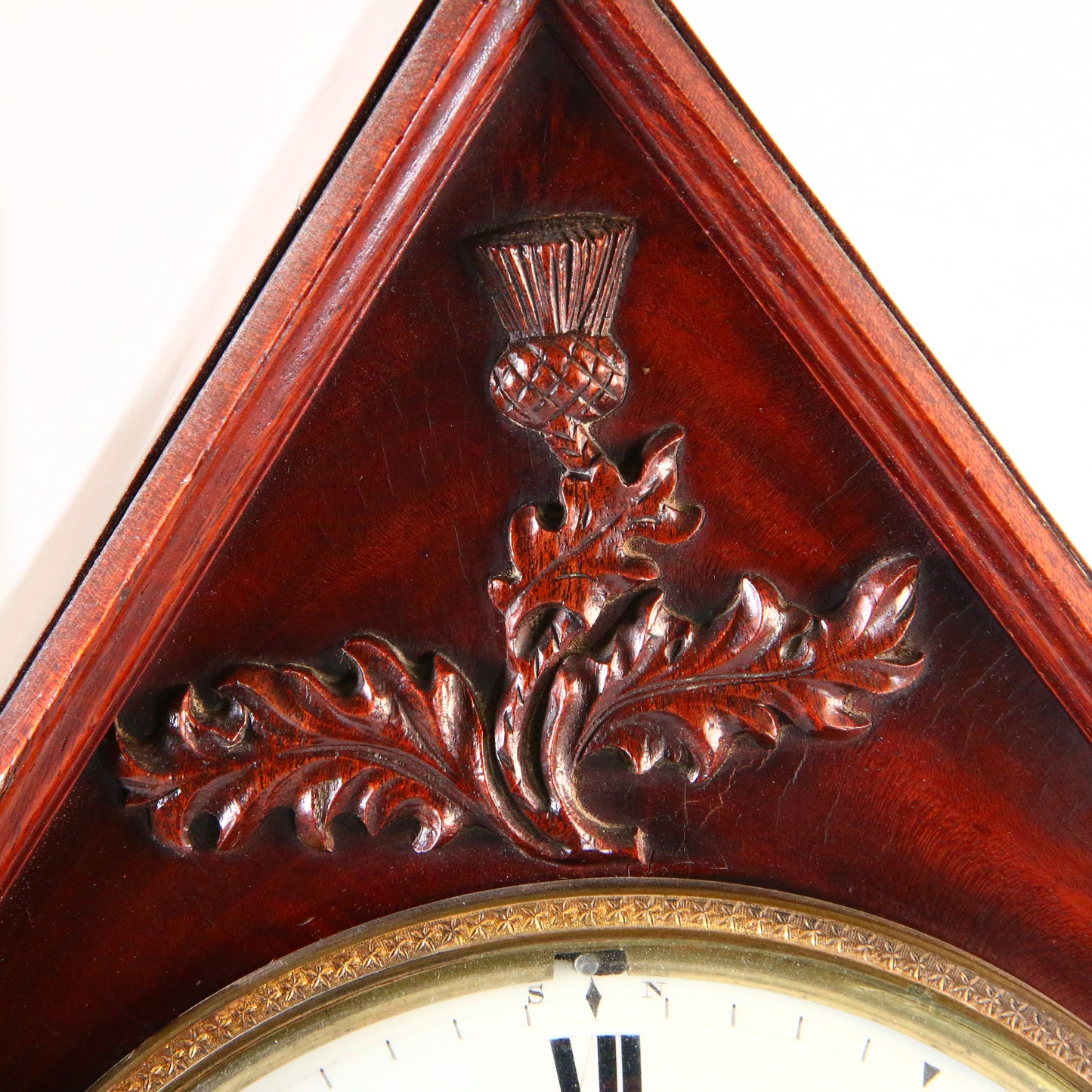 James Duncan London Antique Mahogany Bracket Clock Thistle Heart Hands Striking