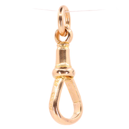 Antique 9ct Yellow Gold Albert Dog Clip Clasp Charm Holder Jewellery Finding