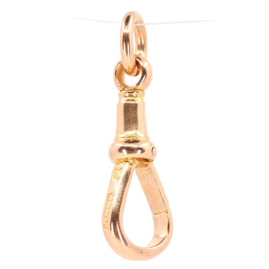Antique 9ct Yellow Gold Albert Dog Clip Clasp Charm Holder Jewellery Finding