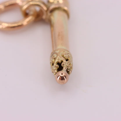 Antique 9ct Gold Albertina T Bar Pendant Charm Watch Chain Jewellery Finding