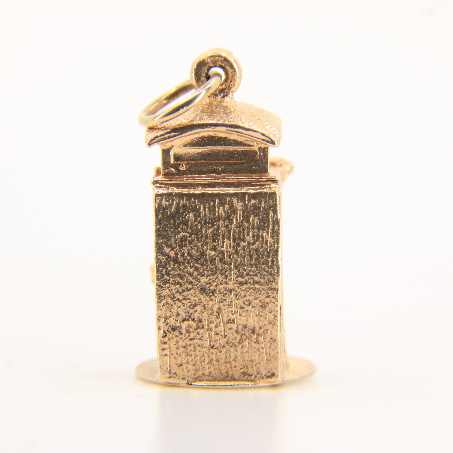 Vintage 9ct Hallmarked Gold British Phone Box Booth Charm Pendant Travel Gift