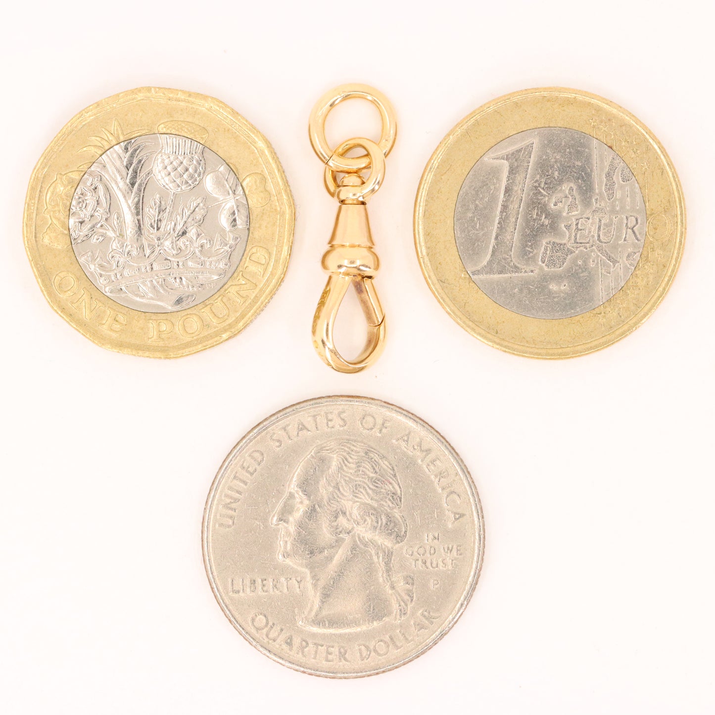 Antique 15k Yellow Gold Swivel Albert Dog Clip Clasp Charm Holder Finding