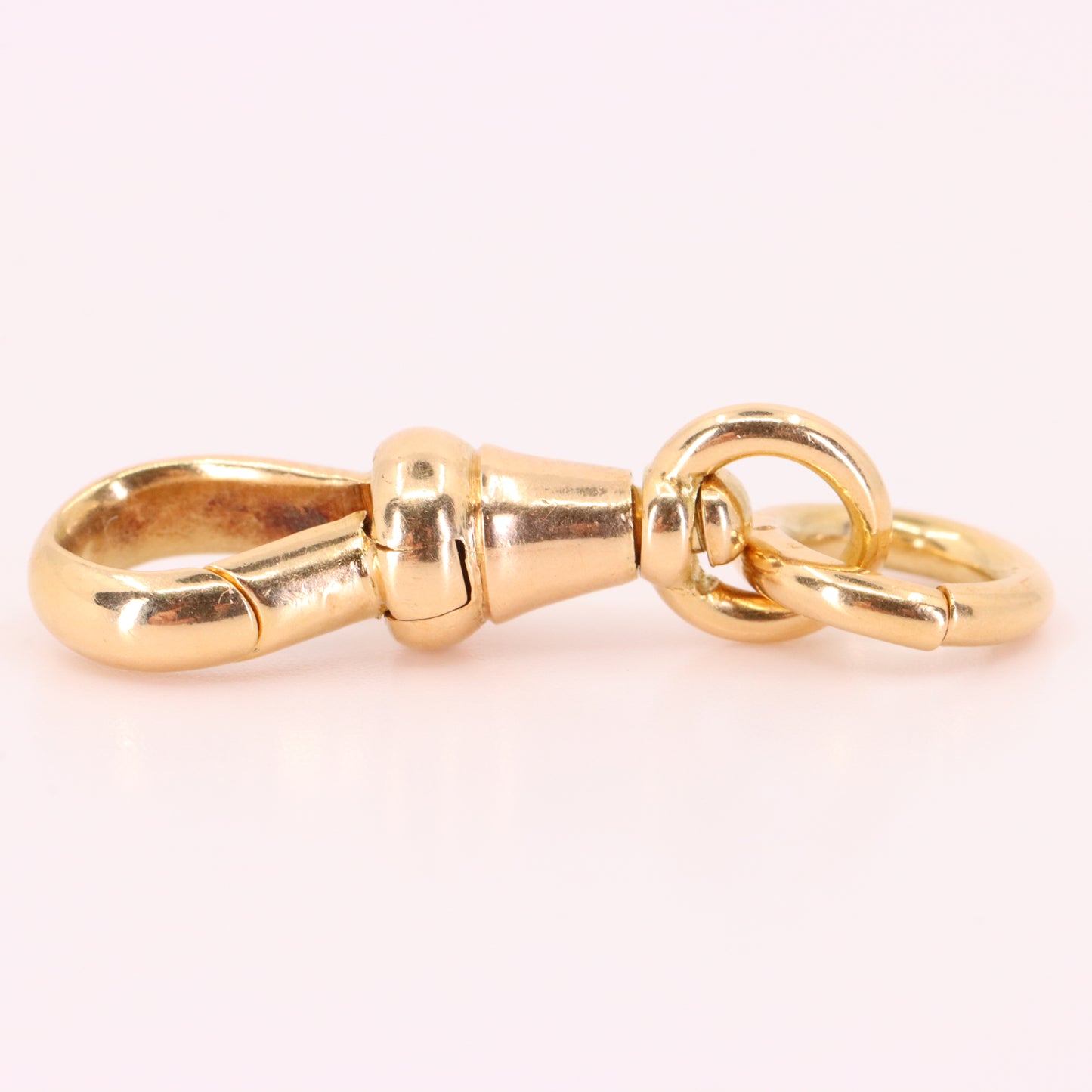 Antique 15k Yellow Gold Swivel Albert Dog Clip Clasp Charm Holder Finding