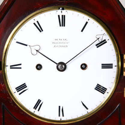 James Duncan London Antique Mahogany Bracket Clock Thistle Heart Hands Striking