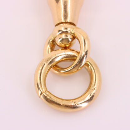 Antique 15k Yellow Gold Swivel Albert Dog Clip Clasp Charm Holder Finding
