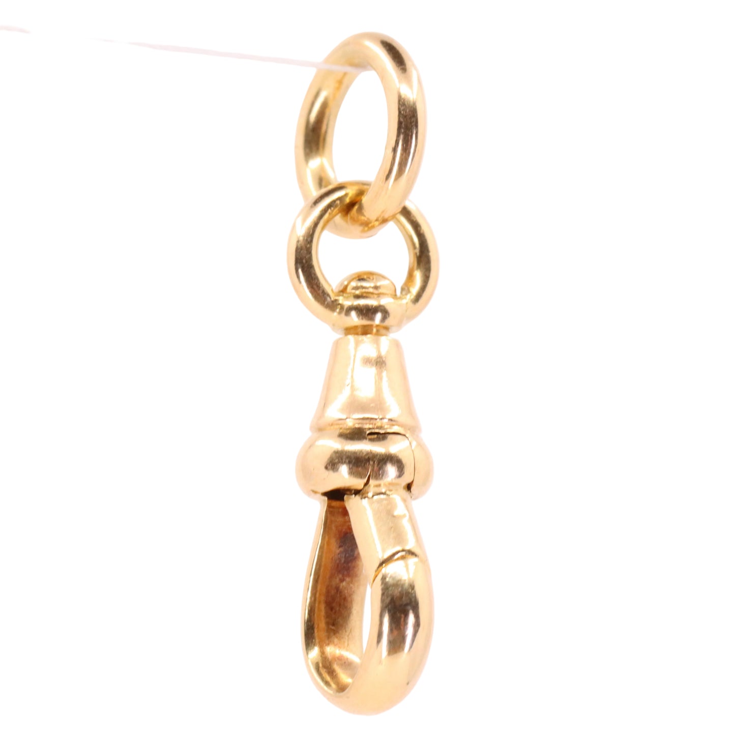 Antique 15k Yellow Gold Swivel Albert Dog Clip Clasp Charm Holder Finding