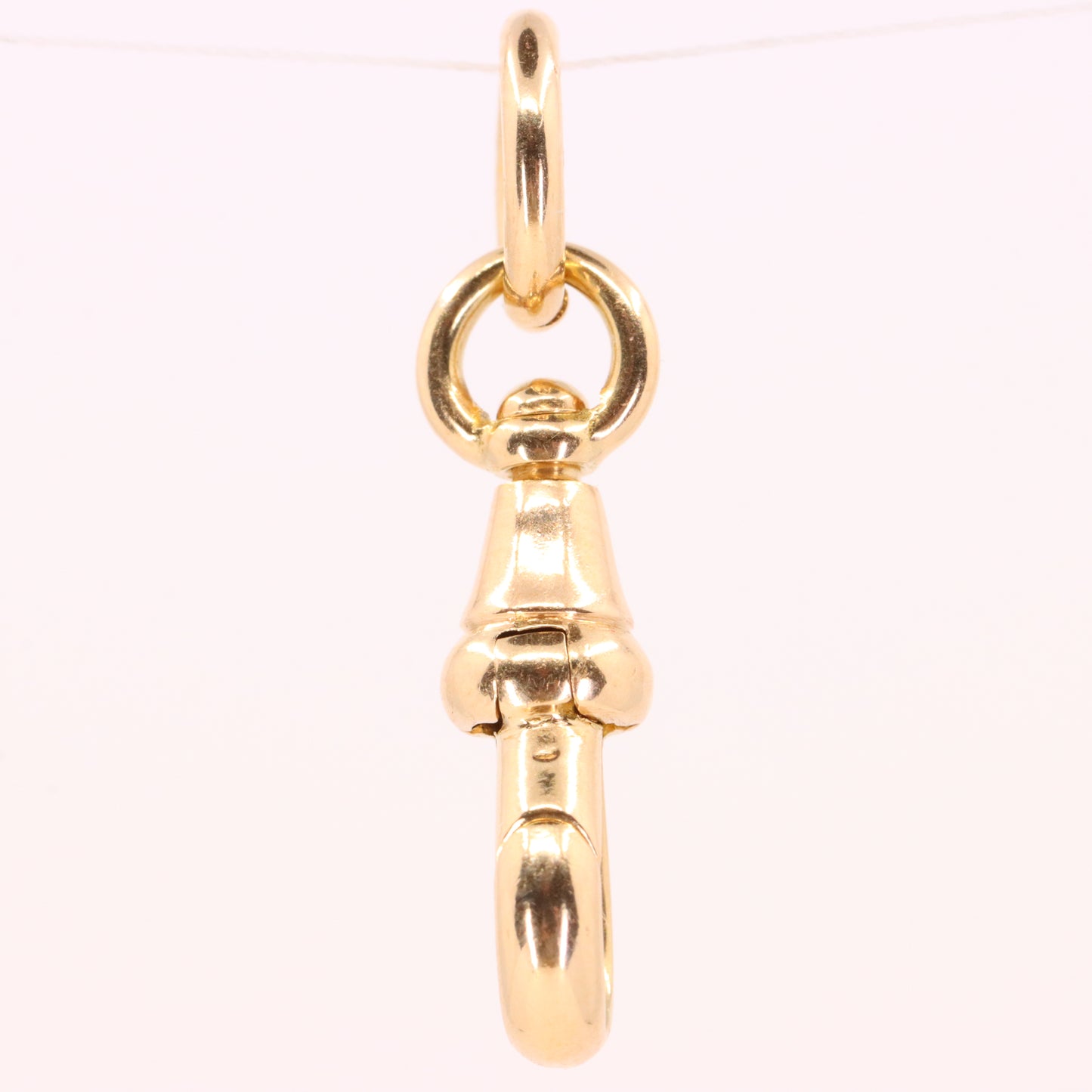 Antique 15k Yellow Gold Swivel Albert Dog Clip Clasp Charm Holder Finding