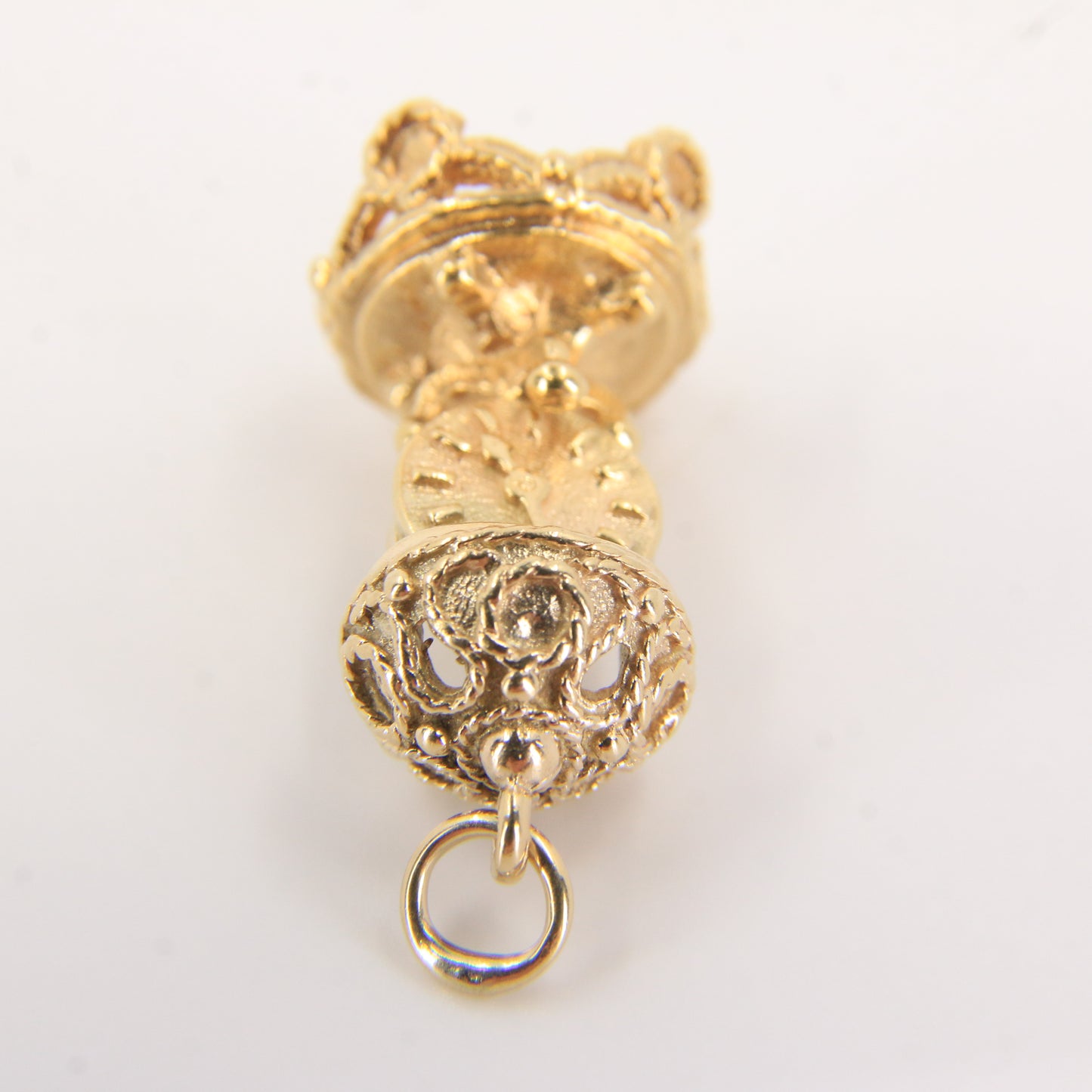 Vintage 9ct Hallmarked Gold Mantel Clock Charm Pendant Miniature Collectable Gift