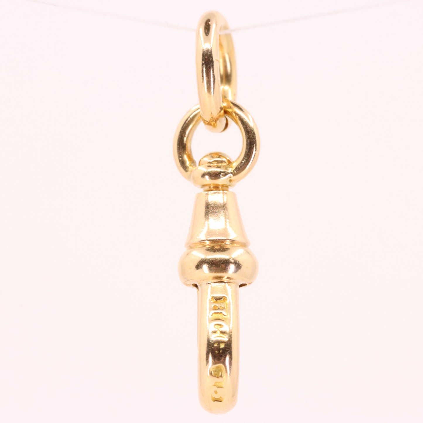 Antique 15k Yellow Gold Swivel Albert Dog Clip Clasp Charm Holder Finding