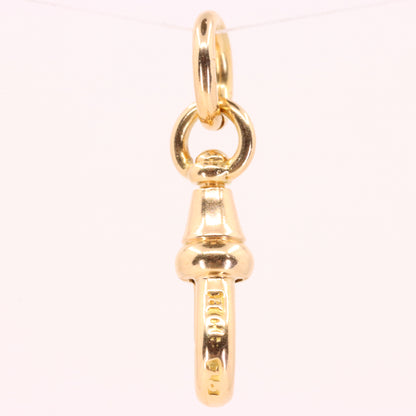 Antique 15k Yellow Gold Swivel Albert Dog Clip Clasp Charm Holder Finding