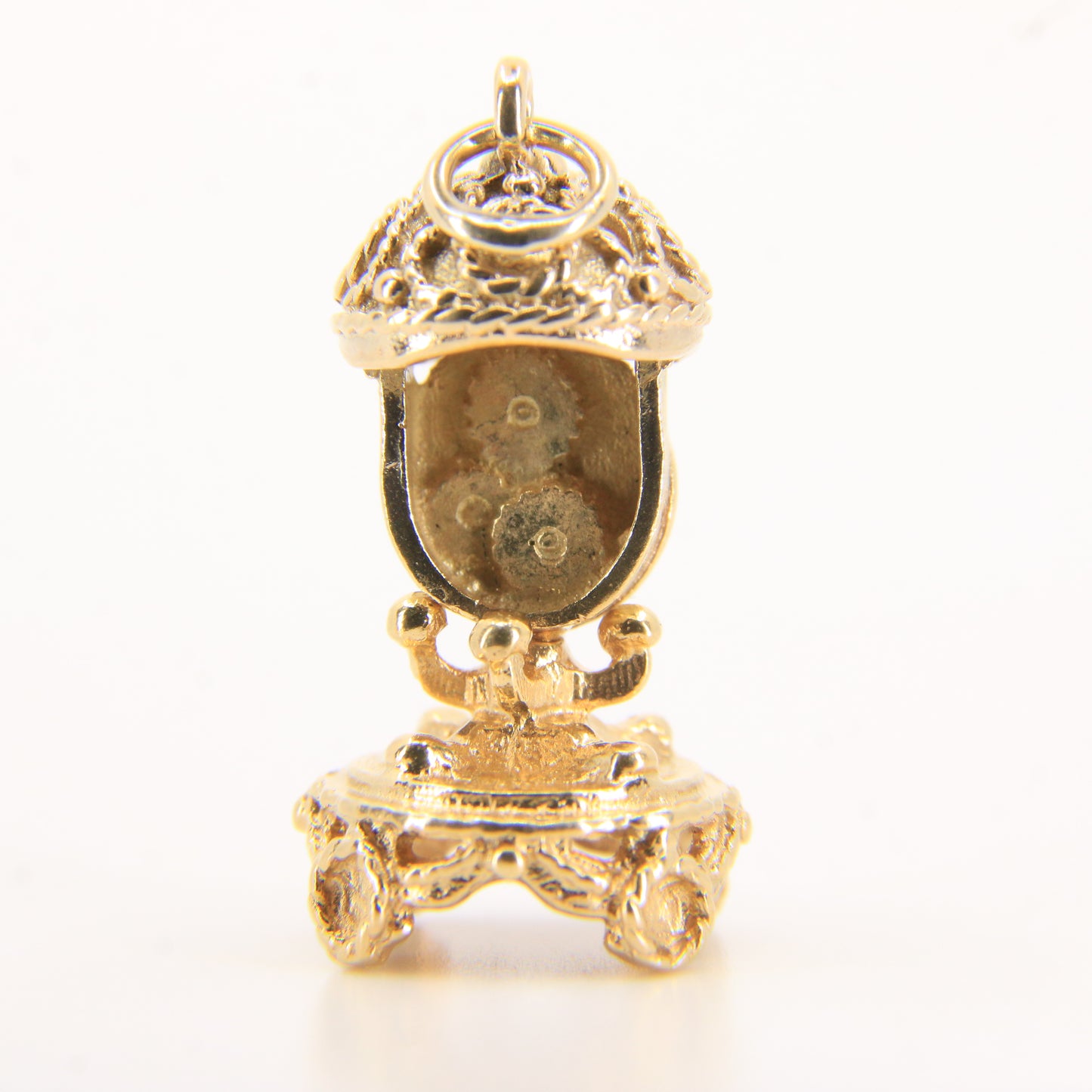 Vintage 9ct Hallmarked Gold Mantel Clock Charm Pendant Miniature Collectable Gift