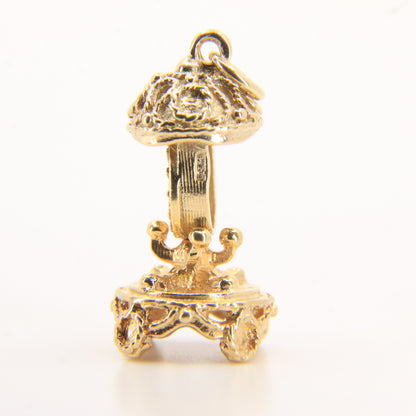 Vintage 9ct Hallmarked Gold Mantel Clock Charm Pendant Miniature Collectable Gift