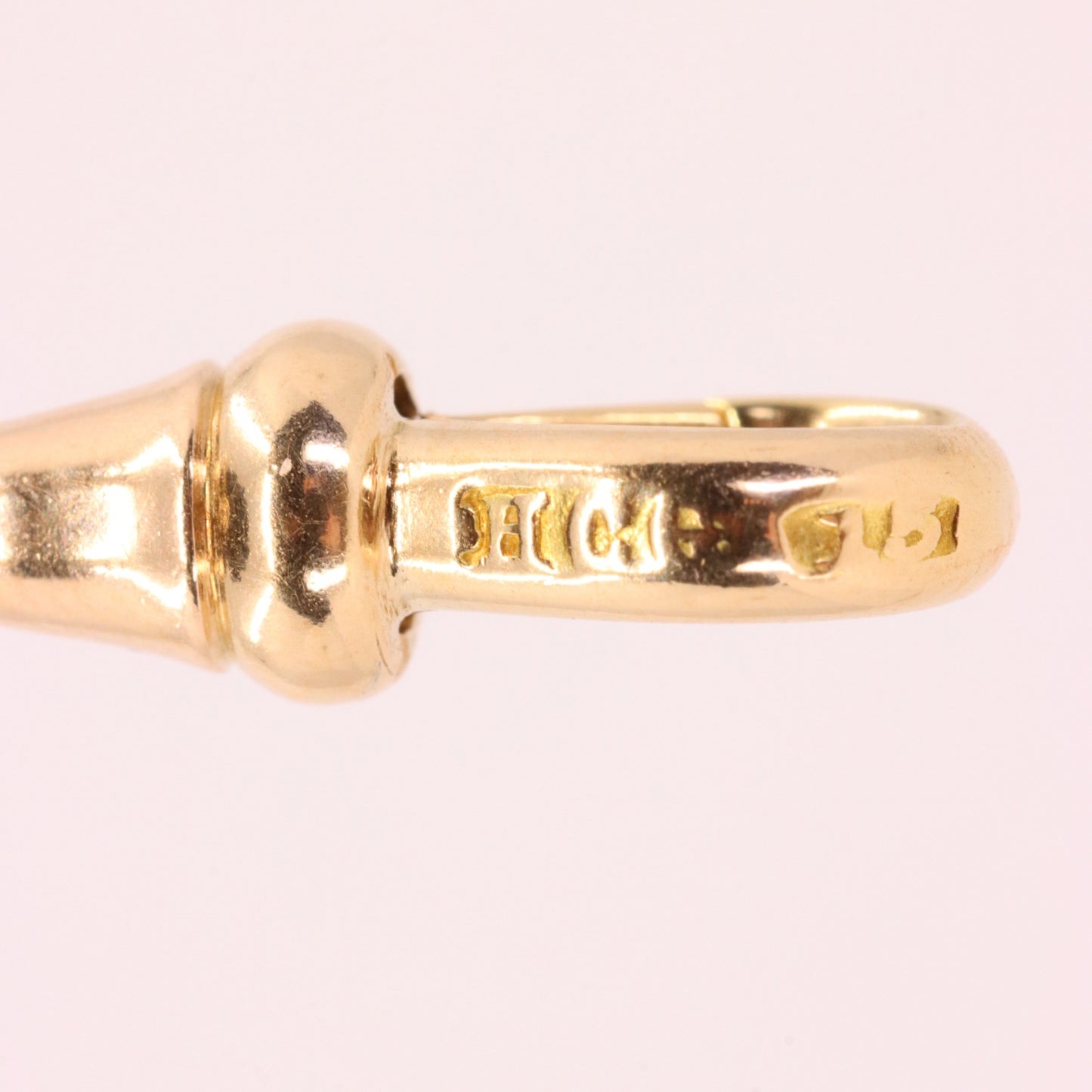Antique 15k Yellow Gold Swivel Albert Dog Clip Clasp Charm Holder Finding