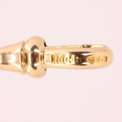 Antique 15k Yellow Gold Swivel Albert Dog Clip Clasp Charm Holder Finding