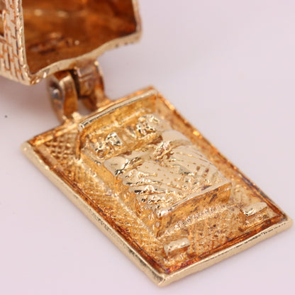 Vintage 9ct Hallmarked Gold Opening House Charm New Home Housewarming Pendant Gift