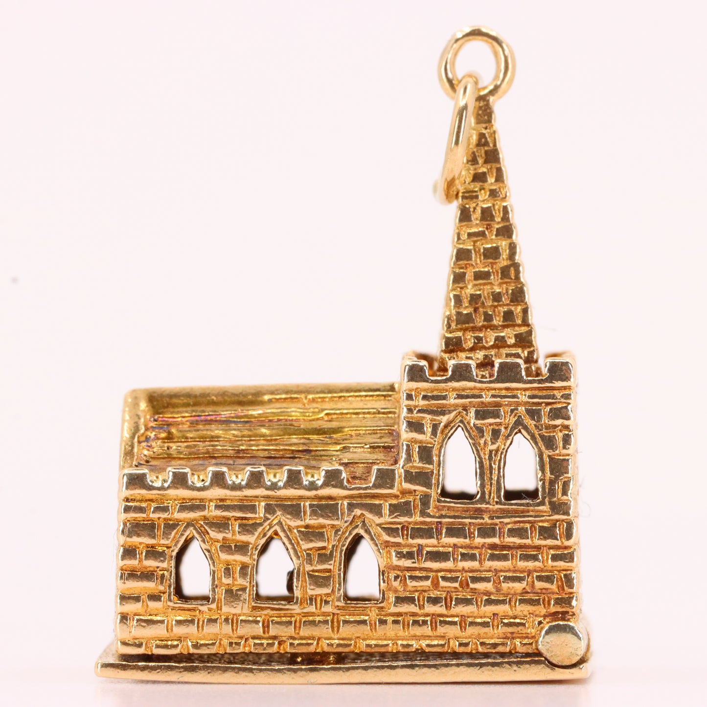 Vintage 9ct Hallmarked Gold Opening Church Wedding Charm Marriage Pendant Gift