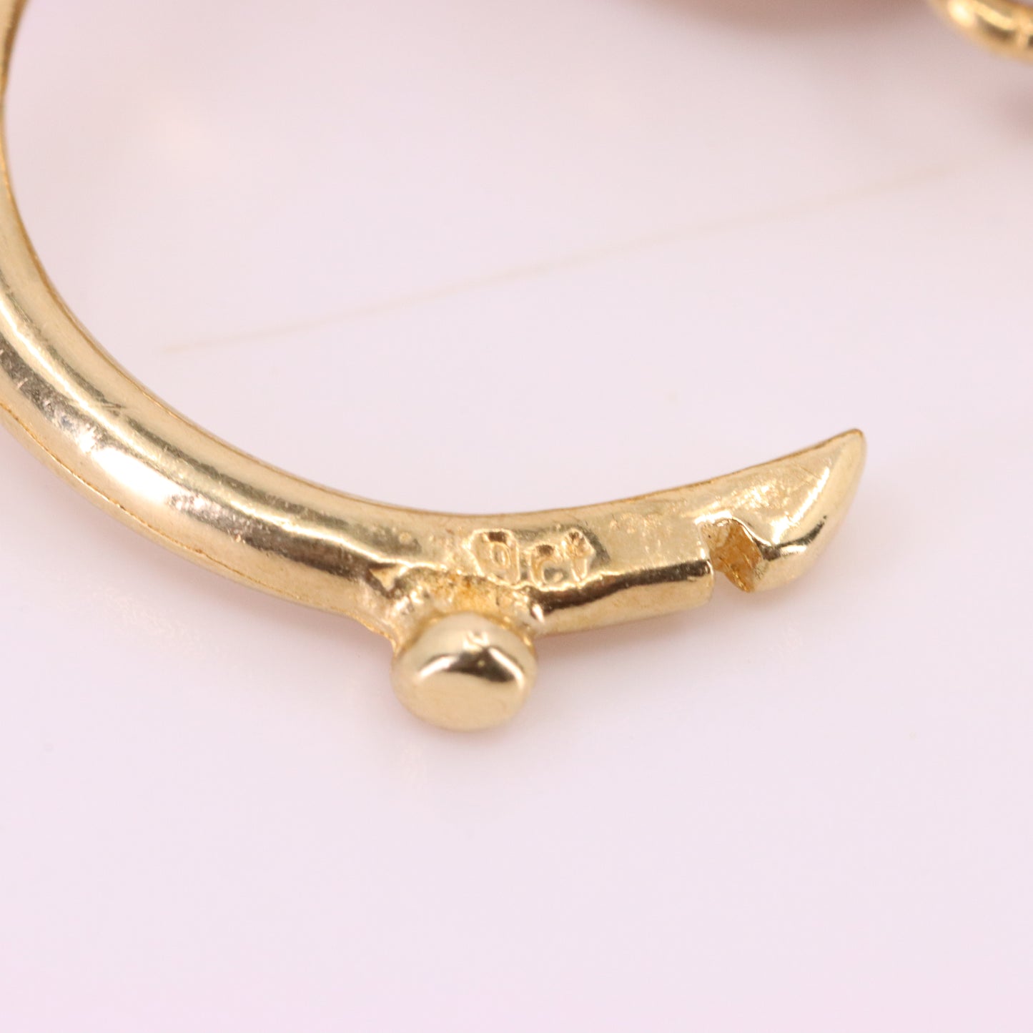 Vintage 9ct Yellow Gold Heart Padlock Charm Pendant Love Token Necklace Gift