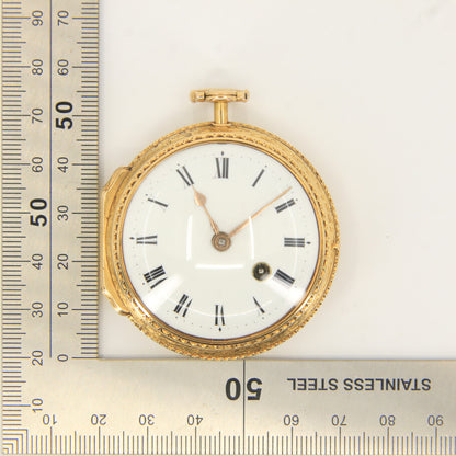 Antique 22ct Gold Verge Pocket Watch William Story London 1768 Skeletonized